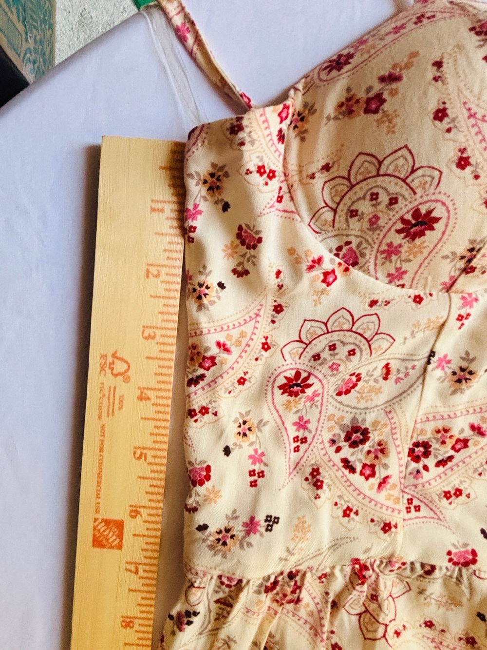 Lily Rose White Paisley Dress with Pink Floral Accents Women’s Size Medium - Picture 6 of 11
